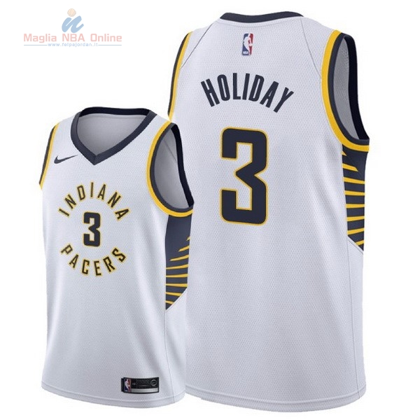 Acquista Maglia NBA Nike Indiana Pacers #3 Aaron Holiday Bianco Association 2018