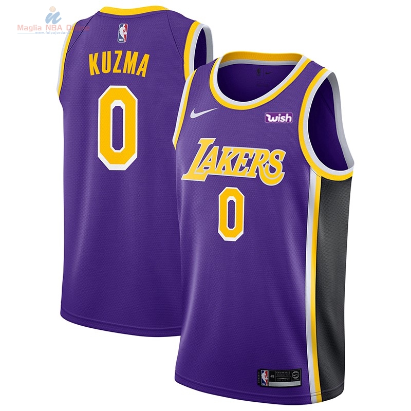 Acquista Maglia NBA Nike Los Angeles Lakers #0 Kyle Kuzma Porpora 2018-19