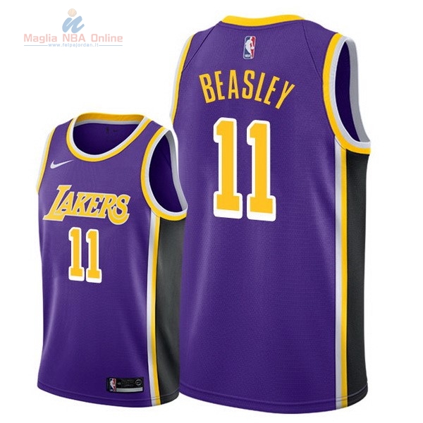 Acquista Maglia NBA Nike Los Angeles Lakers #11 Michael Beasley Porpora Statement 2018-19