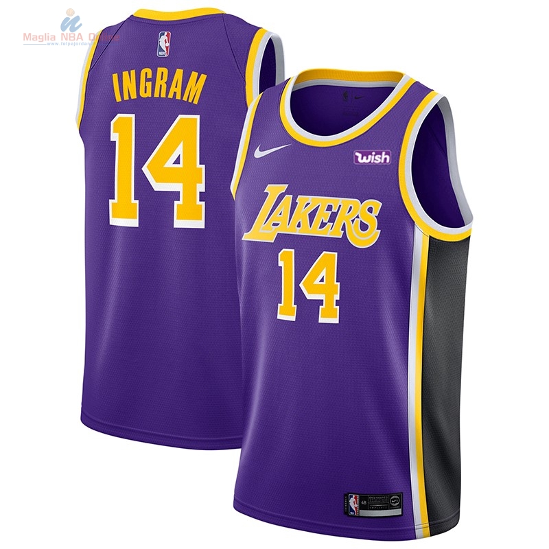Acquista Maglia NBA Nike Los Angeles Lakers #14 Brandon Ingram Porpora 2018-19