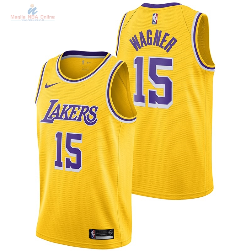 Acquista Maglia NBA Nike Los Angeles Lakers #15 Moritz Wagner Giallo Icon 2018-19