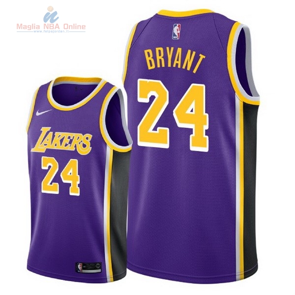 Acquista Maglia NBA Nike Los Angeles Lakers #24 Kobe Bryant Porpora Statement 2018-19