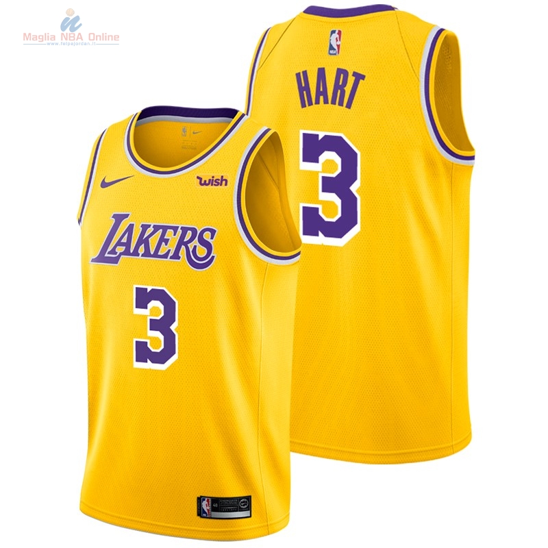 Acquista Maglia NBA Nike Los Angeles Lakers #3 Josh Hart Giallo 2018-19