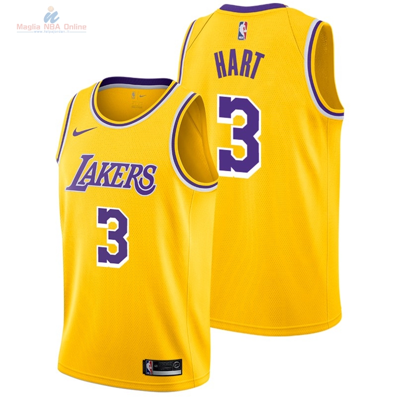 Acquista Maglia NBA Nike Los Angeles Lakers #3 Josh Hart Giallo Icon 2018-19
