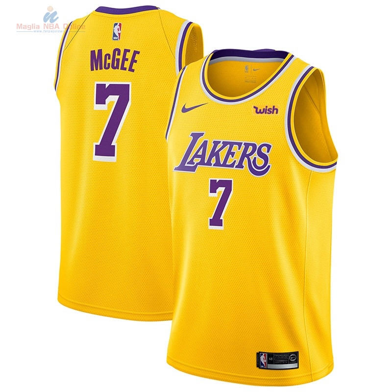 Acquista Maglia NBA Nike Los Angeles Lakers #7 JaVale McGee Giallo 2018-19