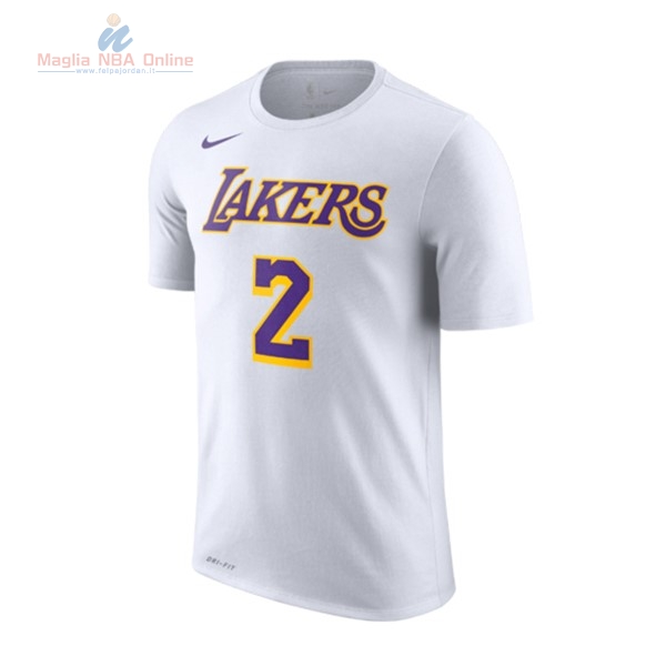 Acquista Maglia NBA Nike Los Angeles Lakers Manica Corta #2 Lonzo Ball Bianco Association 2018-19