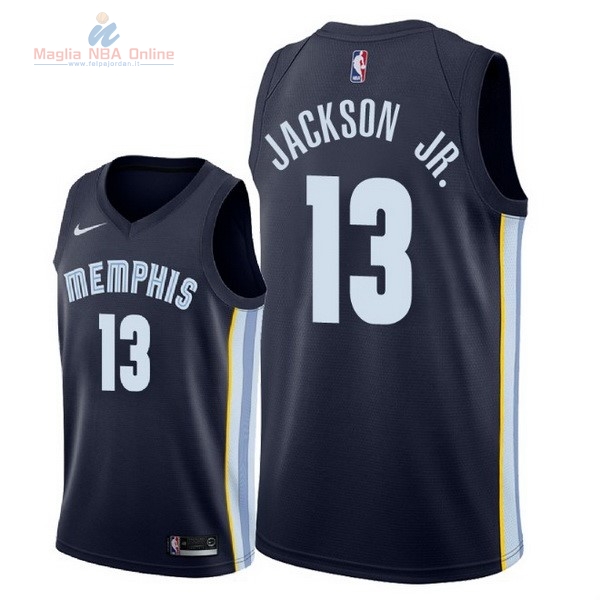 Acquista Maglia NBA Nike Memphis Grizzlies #13 Jaren Jackson Jr. Marino Icon 2018