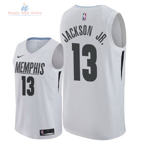 Acquista Maglia NBA Nike Memphis Grizzlies #13 Jaren Jackson Jr. Nike Bianco Città 2018