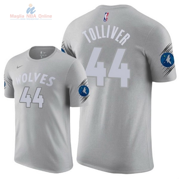 Acquista Maglia NBA Nike Minnesota Timberwolves Manica Corta #44 Anthony Tolliver Grigio 2018