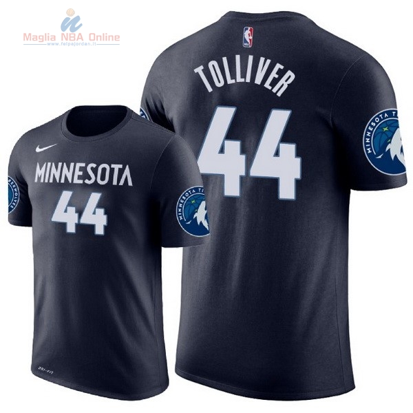 Acquista Maglia NBA Nike Minnesota Timberwolves Manica Corta #44 Anthony Tolliver Marino 2018