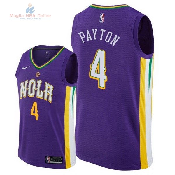 Acquista Maglia NBA Nike New Orleans Pelicans #4 Elfrid Payton Nike Porpora Città 2018