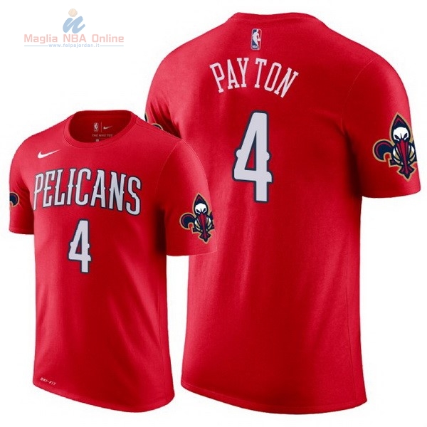 Acquista Maglia NBA Nike New Orleans Pelicans Manica Corta #4 Elfrid Payton Rosso 2018