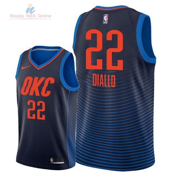 Acquista Maglia NBA Nike Oklahoma City Thunder #22 Hamidou Diallo Marino Statement 2018