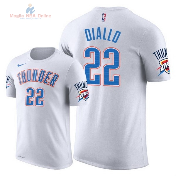 Acquista Maglia NBA Nike Oklahoma City Thunder Manica Corta #22 Hamidou Diallo Bianco 2018