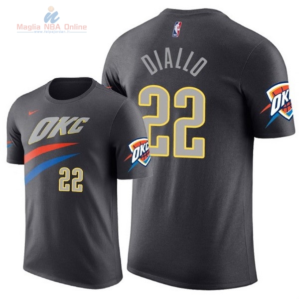 Acquista Maglia NBA Nike Oklahoma City Thunder Manica Corta #22 Hamidou Diallo Grigio 2018