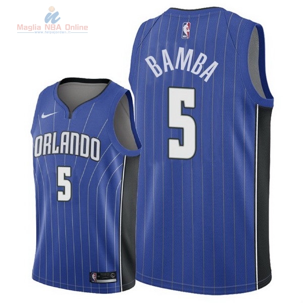 Acquista Maglia NBA Nike Orlando Magic #5 Mohamed Bamba Blu Icon 2018