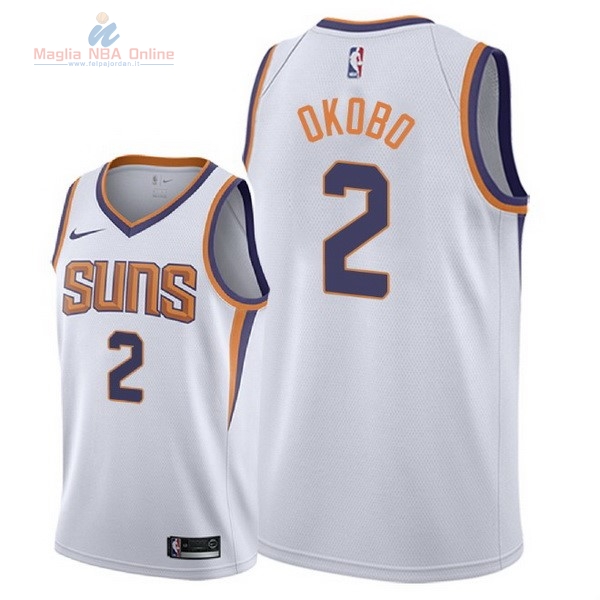 Acquista Maglia NBA Nike Phoenix Suns #2 Elie Okobo Bianco Association 2018