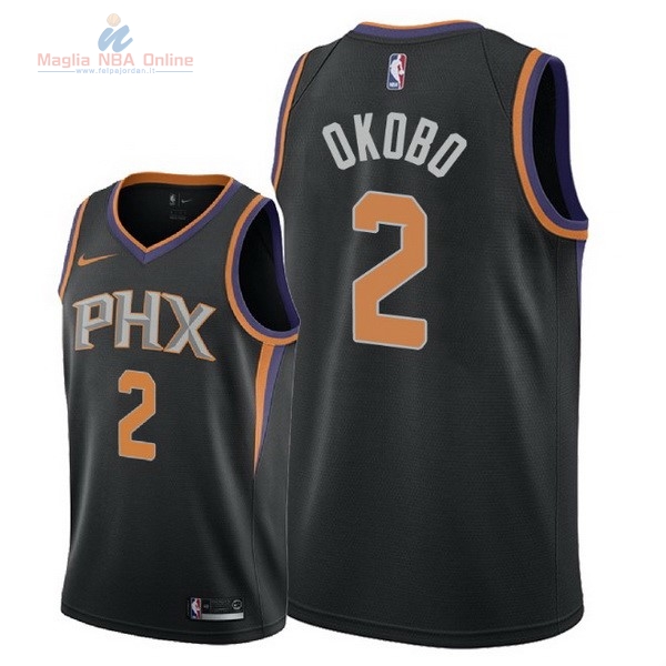 Acquista Maglia NBA Nike Phoenix Suns #2 Elie Okobo Nero Statement 2018
