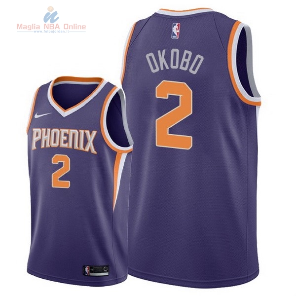 Acquista Maglia NBA Nike Phoenix Suns #2 Elie Okobo Porpora Icon 2018