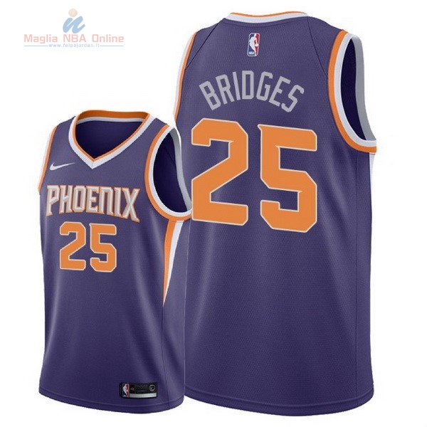 Acquista Maglia NBA Nike Phoenix Suns #25 Mikal Bridges Porpora Icon 2018