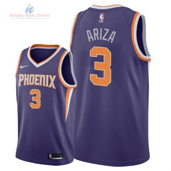 Acquista Maglia NBA Nike Phoenix Suns #3 Trevor Ariza Porpora Icon 2018