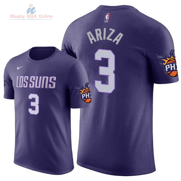 Acquista Maglia NBA Nike Phoenix Suns Manica Corta #3 Trevor Ariza Nike Porpora Città 2018