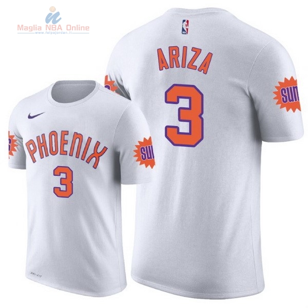 Acquista Maglia NBA Nike Phoenix Suns Manica Corta #3 Trevor Ariza Retro Bianco 2018