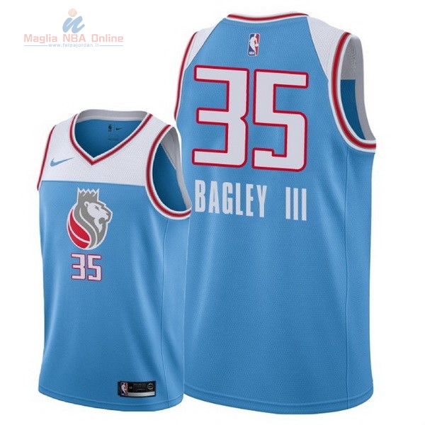 Acquista Maglia NBA Nike Sacramento Kings #35 Marvin Bagley III Nike Blu Città 2018