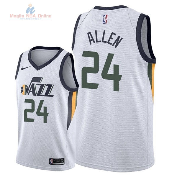 Acquista Maglia NBA Nike Utah Jazz #24 Grayson Allen Bianco Association 2018