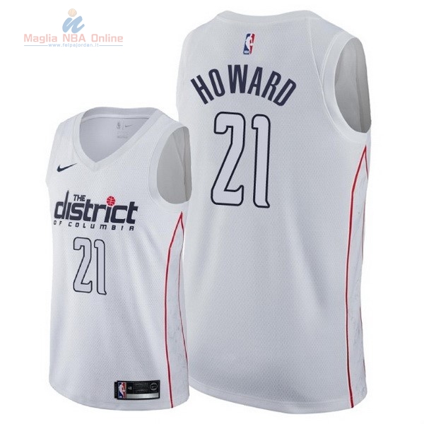 Acquista Maglia NBA Nike Washington Wizards #21 Dwight Howard Nike Bianco Città 2018