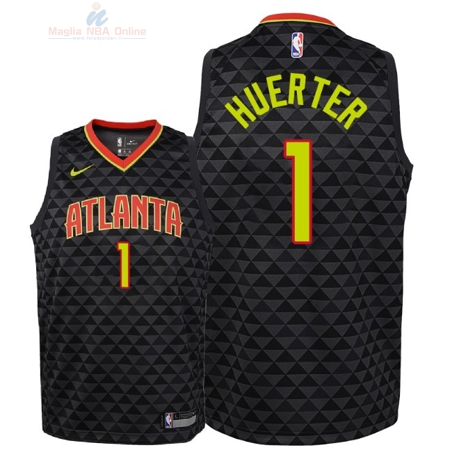 Acquista Maglia NBA Bambino Atlanta Hawks #1 Justin Anderson Nero Icon 2018-19