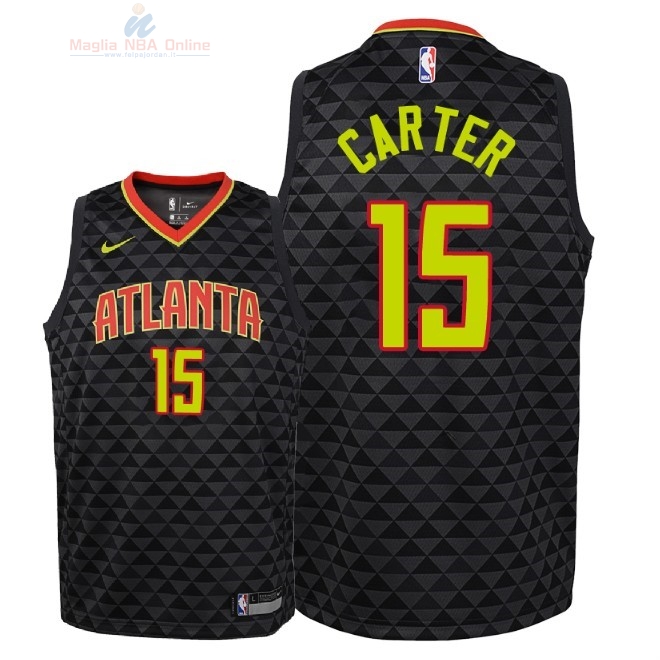 Acquista Maglia NBA Bambino Atlanta Hawks #15 Vince Carter Nero Icon 2018-19