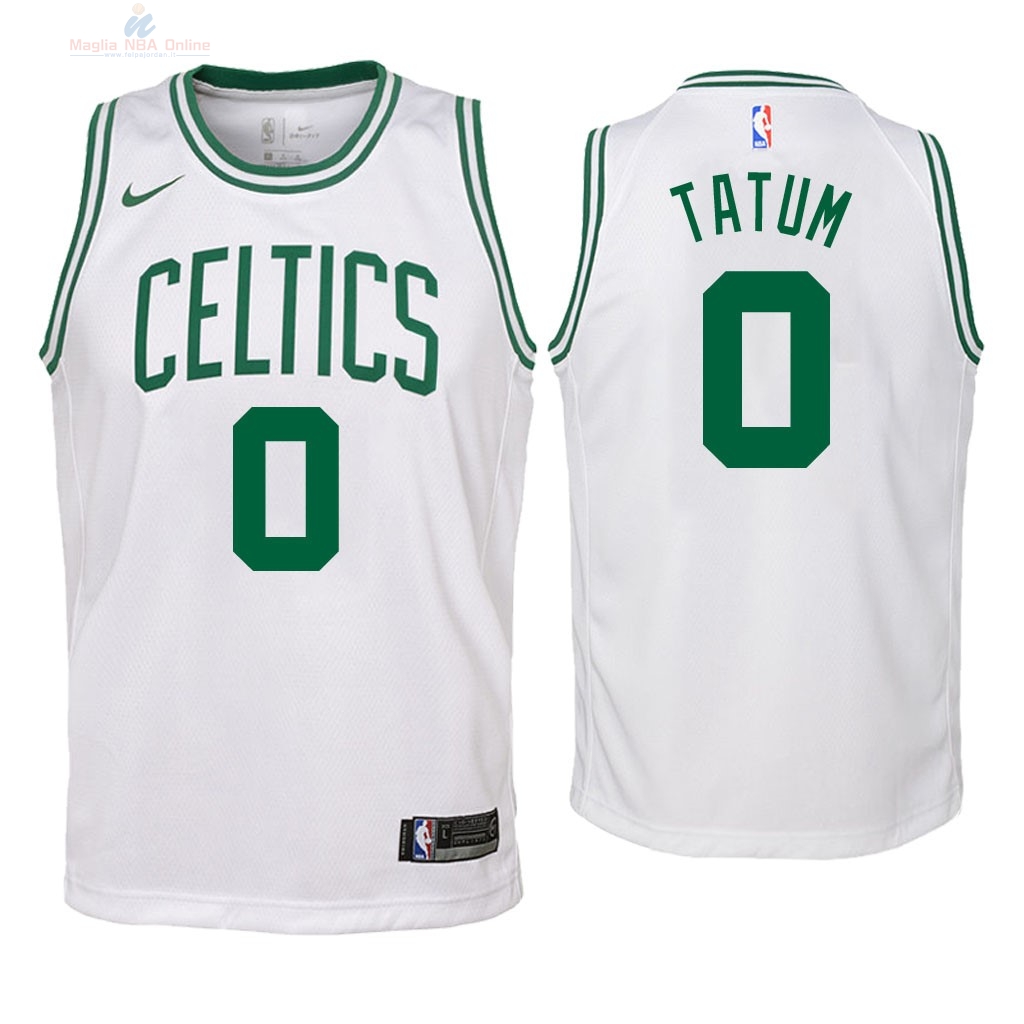 Acquista Maglia NBA Bambino Boston Celtics #0 Jayson Tatum Bianco Association 2018