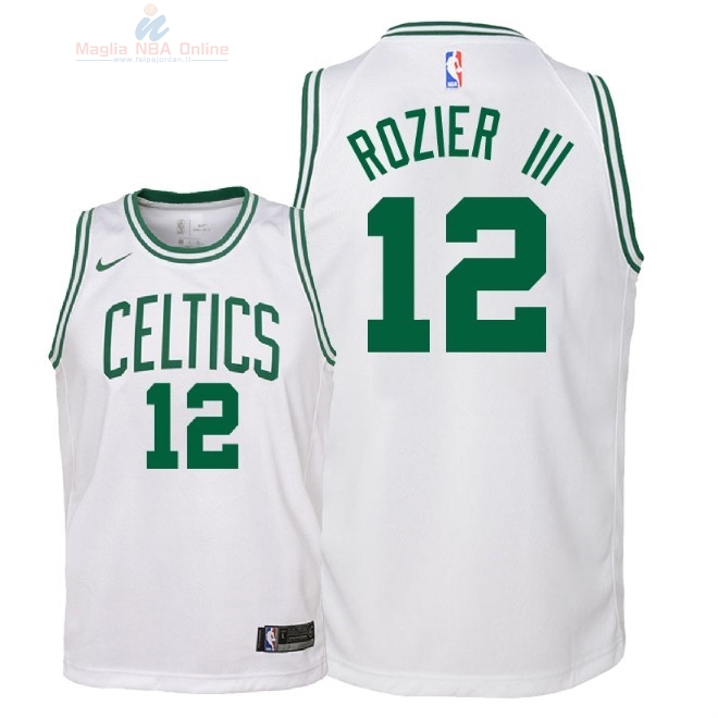 Acquista Maglia NBA Bambino Boston Celtics #12 Terry Rozier III Bianco Association 2018