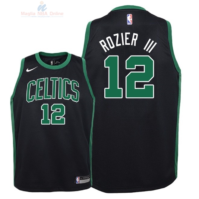 Acquista Maglia NBA Bambino Boston Celtics #12 Terry Rozier III Nero Statement 2018