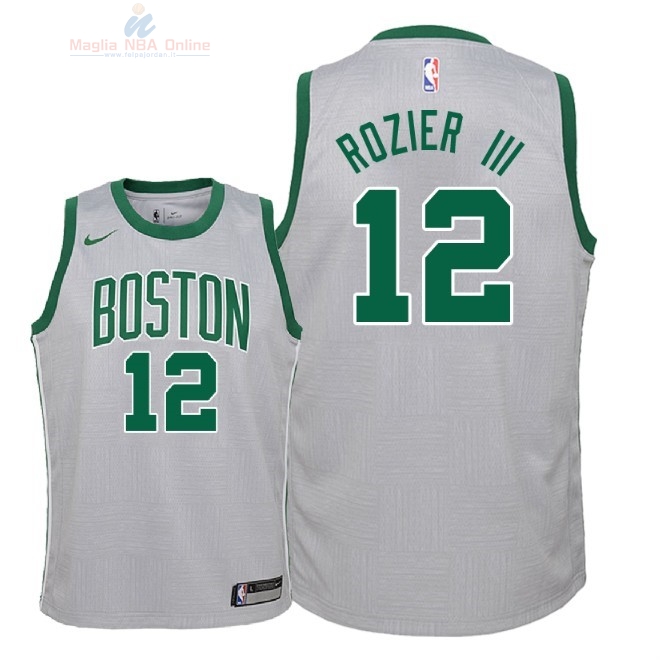 Acquista Maglia NBA Bambino Boston Celtics #12 Terry Rozier III Nike Grigio Città 2018