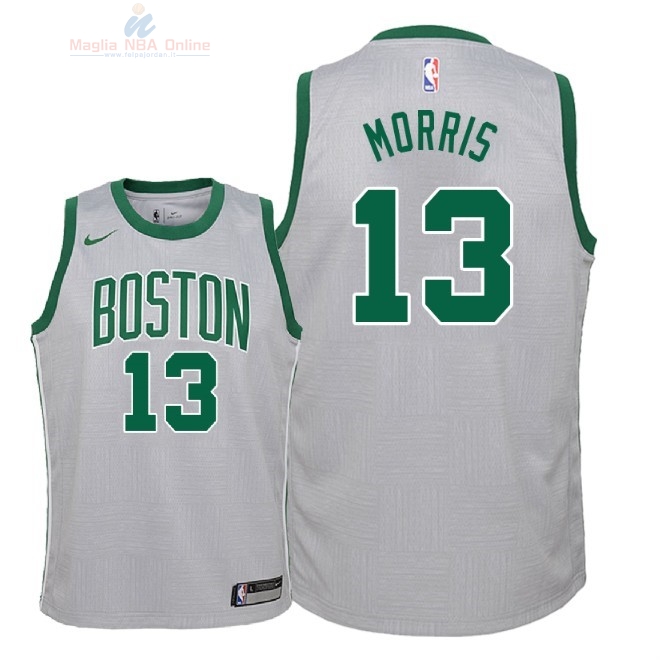 Acquista Maglia NBA Bambino Boston Celtics #13 Marcus Morris Nike Grigio Città 2018