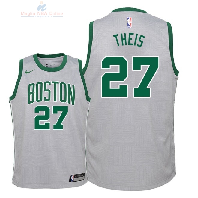 Acquista Maglia NBA Bambino Boston Celtics #27 Daniel Theis Nike Grigio Città 2018