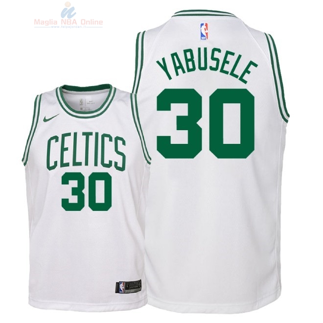 Acquista Maglia NBA Bambino Boston Celtics #30 Guerschon Yabusele Bianco Association 2018