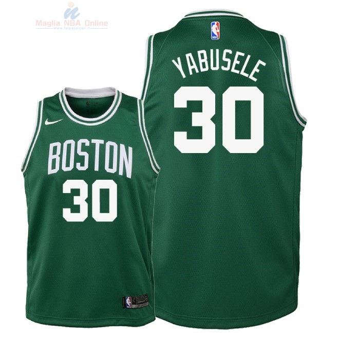 Acquista Maglia NBA Bambino Boston Celtics #30 Guerschon Yabusele Verde Icon 2018