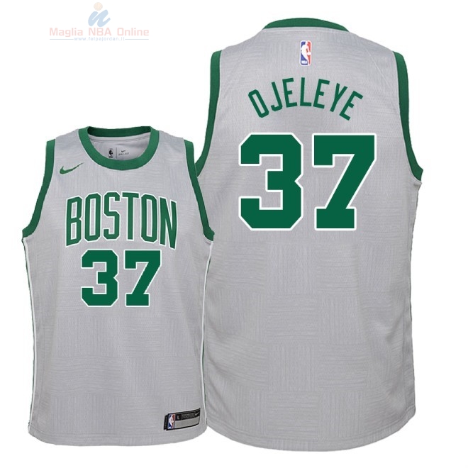Acquista Maglia NBA Bambino Boston Celtics #37 Semi Ojeleye Nike Grigio Città 2018