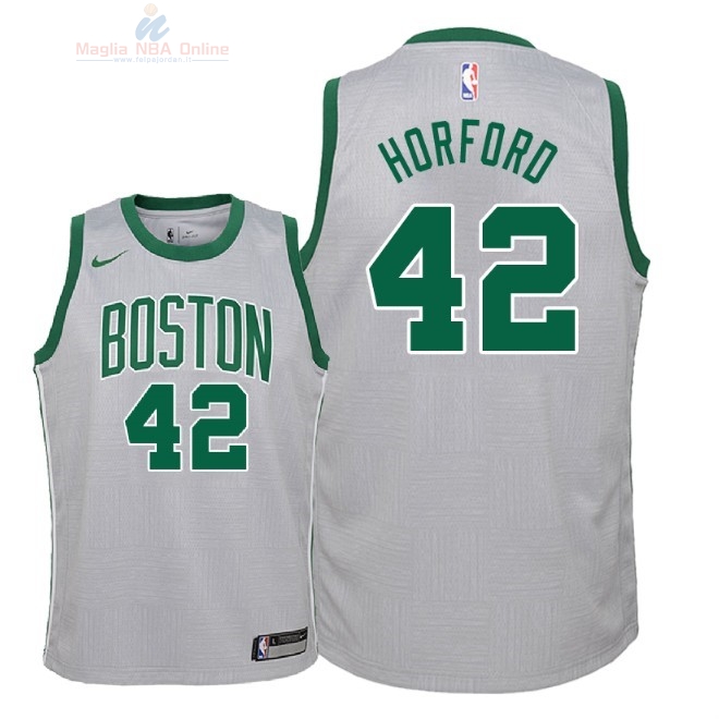 Acquista Maglia NBA Bambino Boston Celtics #42 Al Horford Nike Grigio Città 2018