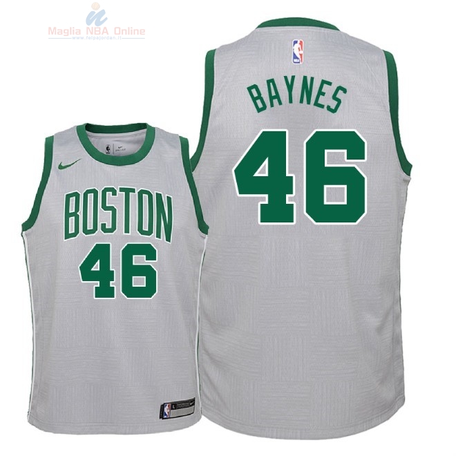 Acquista Maglia NBA Bambino Boston Celtics #46 Aron Baynes Nike Grigio Città 2018