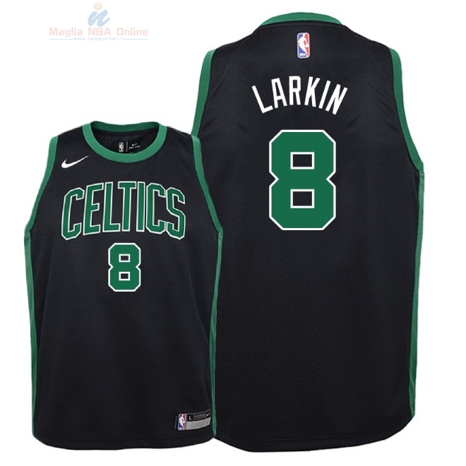 Acquista Maglia NBA Bambino Boston Celtics #8 Shane Larkin Nero Statement 2018