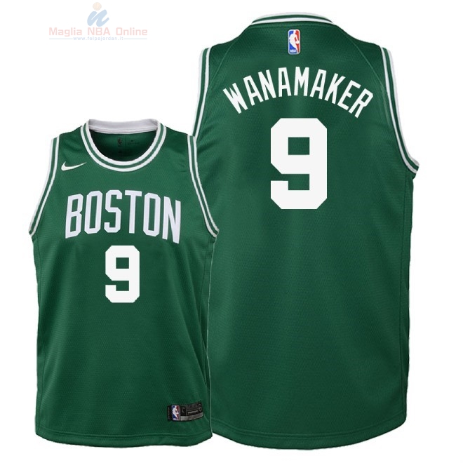 Acquista Maglia NBA Bambino Boston Celtics #9 Bradley Wanamaker Verde Icon 2018