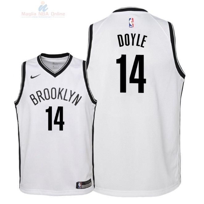 Acquista Maglia NBA Bambino Brooklyn Nets #14 Milton Doyle Bianco Association 2018