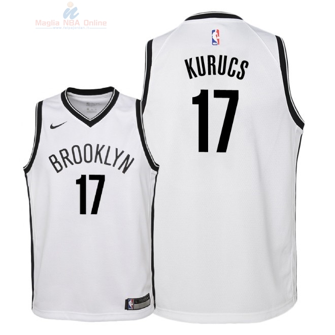 Acquista Maglia NBA Bambino Brooklyn Nets #17 Ed Davis Bianco Association 2018