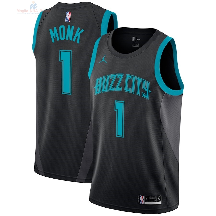 Acquista Maglia NBA Bambino Charlotte Hornets #1 Malik Monk Nike Nero Città 2018-19