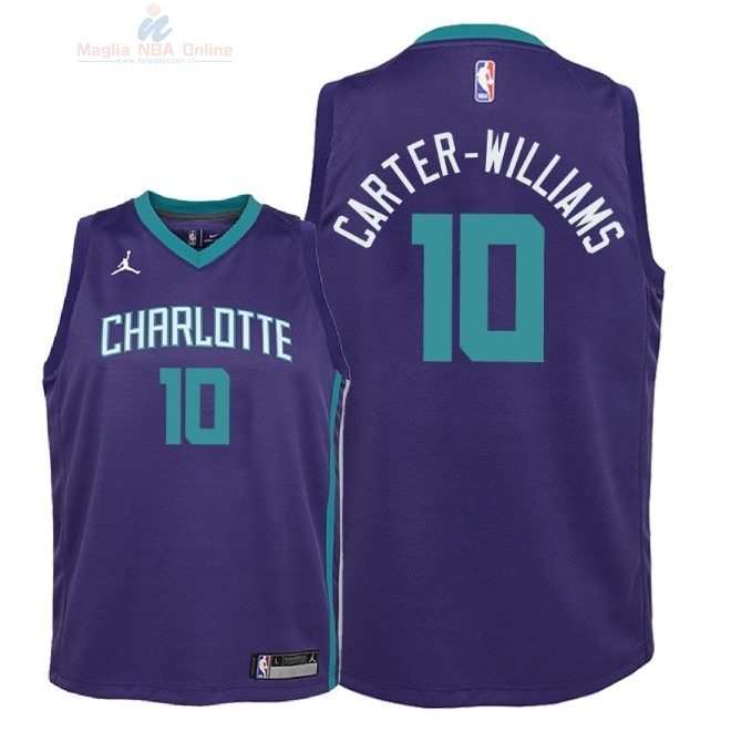 Acquista Maglia NBA Bambino Charlotte Hornets #10 Michael Carter Williams Porpora Statement 2018