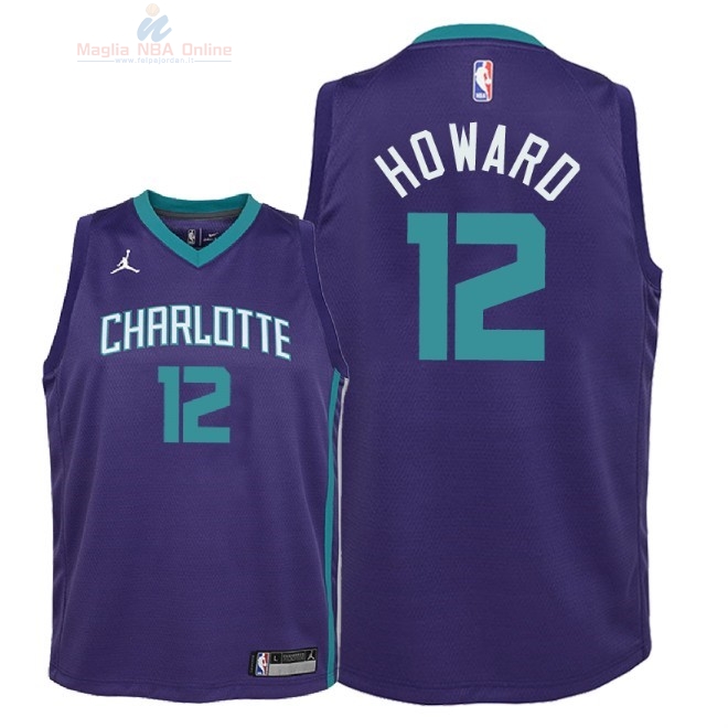 Acquista Maglia NBA Bambino Charlotte Hornets #12 Dwight Howard Porpora Statement 2018